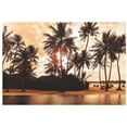 thumbnail image 4 of EREHome Set de 2 Sets de Table Tropicaux Palmier, Protection de Table d'Été Plage Coucher de Soleil 12x18 Pouces, 4 of 5