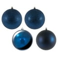 thumbnail image 2 of Vickerman 4.75" Midnight Blue 4-Finish Ball Ornament Assortment, 4 per Box, 2 of 4