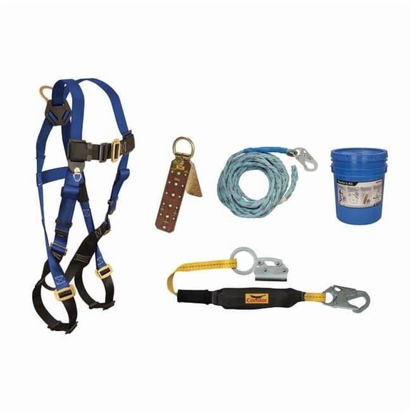 Condor Roofer's Fall Protection Kit, Size: Universal 45J298