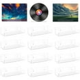 thumbnail image 2 of FUYGRCJ 12Pcs Vinyl Record Holder Wall Mounted Record Shelf 2 Installation Ways Floating Album Record Stand Clear Record Display Rack for Vinyl Record Photo Frame Magazine 4x1.4x1.2 inch, 2 of 8