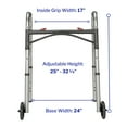 thumbnail image 5 of McKesson Aluminum Junior Folding Walker, Lightweight Mobility Accessory, Adjustable Height, 4 Ct, 5 of 7