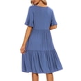 thumbnail image 3 of Women's Short Sleeve Ruffle Maternity Nursing Dresses for Breastfeeding, 3 of 6