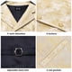 thumbnail image 5 of Conjunto de chaleco Hi-Tie con doble botonadura, color champán para hombre, 5 of 6