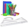 thumbnail image 3 of 4 Pack Math Geometry Tool for Students, Draftsman, Engineers, Design, Graphic, Examination, Math or Painting-White, 3 of 6