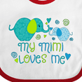 thumbnail image 4 of Inktastic My Mimi Loves Me Cute Elephants Boys or Girls Baby Bib, 4 of 4