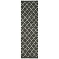 thumbnail image 2 of SAFAVIEH Dallas Jerrie Geometric Shag Area Rug, Dark Grey/Ivory, 6' x 9', 2 of 10