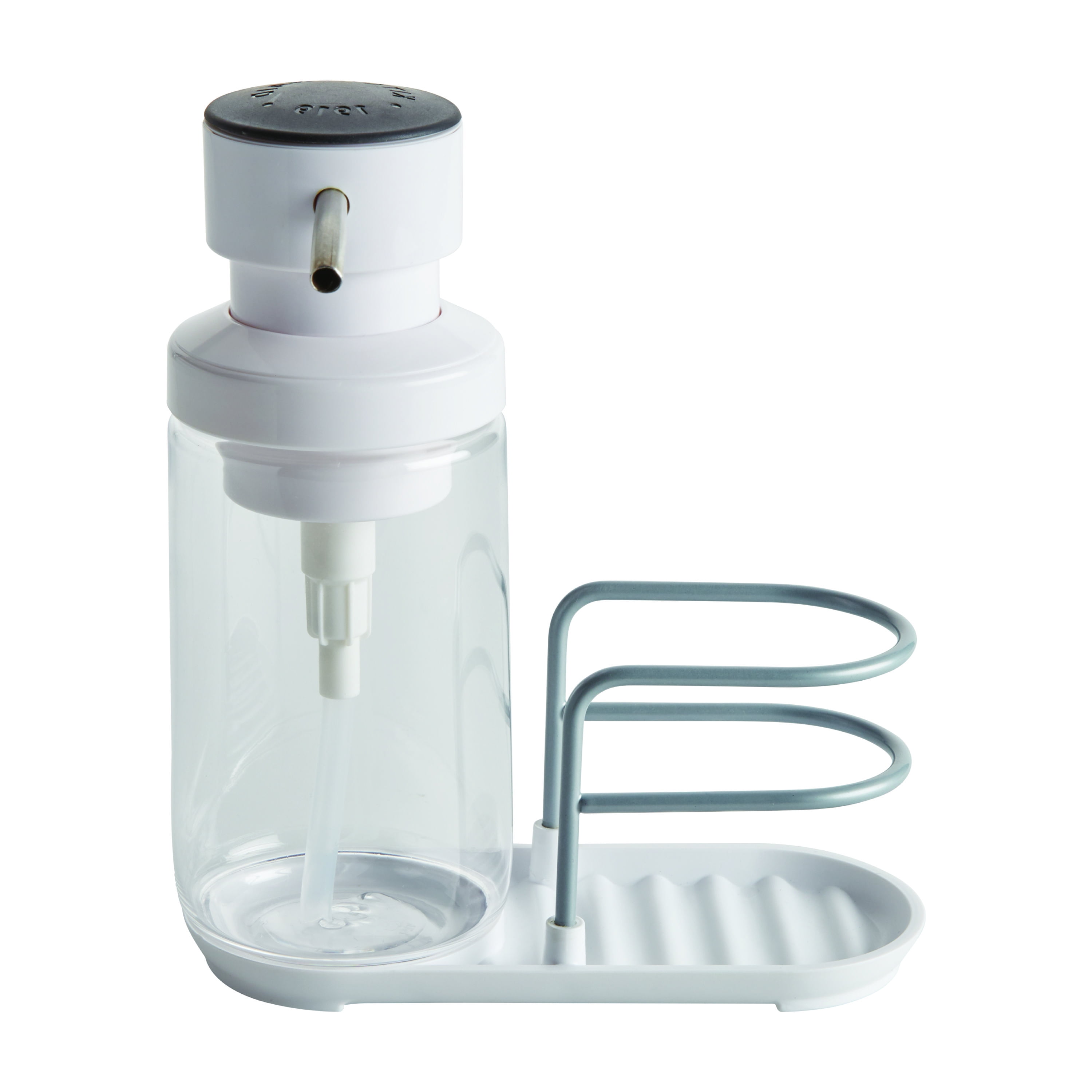 KitchenAid Satin Wire Soap Pump And Sponge Caddy,White