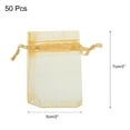 thumbnail image 2 of 50pcs Organza Bags 2x3 Inch Drawstring Favor Pouches Sheer Mesh Bag for Gift Jewelry Wedding Party Gold, 2 of 6