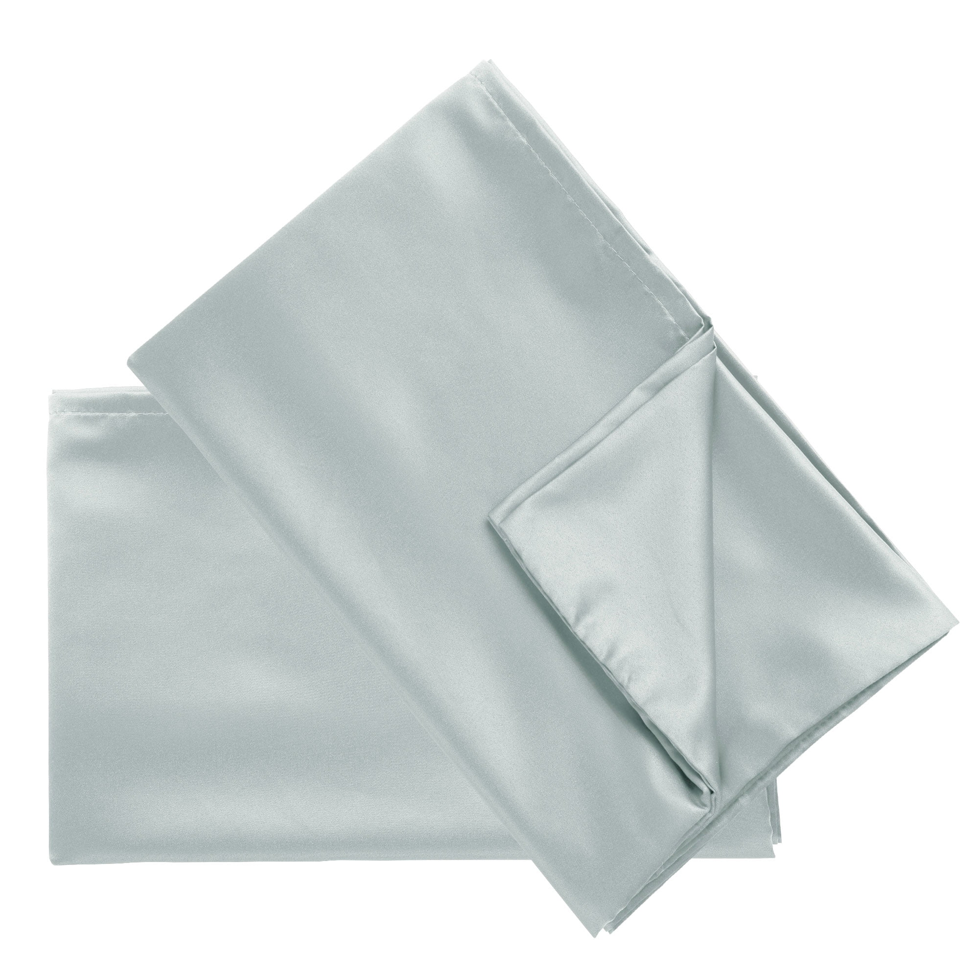 Unique Bargains 4 Pack Satin Pillowcases for Hair and Skin, Light Gray Standard