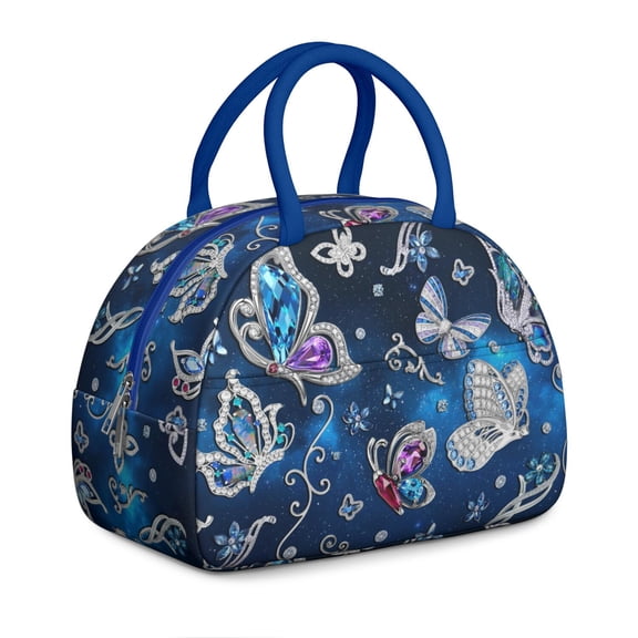 Reusable Butterfly Lnsulated Lunch Bag for Women & Men - Leakproof Water-Resistant Cooler Tote, Large Capacity for Work,Travel,Picnic,Beach & Office.