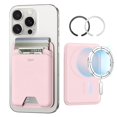 thumbnail image 1 of Cartera ESR MagSafe con 5 tarjetas RFID Slim, rosa, para iPhone, 1 of 9