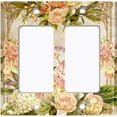 thumbnail image 6 of Metal Light Switch Plate Outlet Cover Elegant Vintage Rose Frame ROS028, 6 of 13