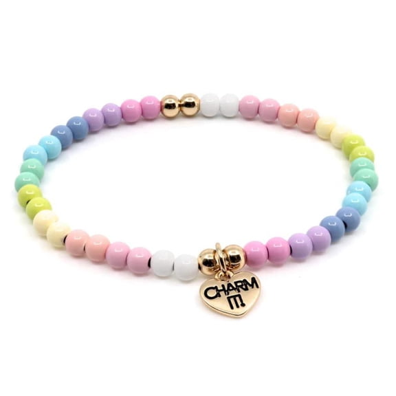 CHARM IT! 4mm Pastel Stretch Bead Bracelet