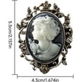 thumbnail image 3 of Lady Goddess Cameo Brooch Queen Cameo Brooch Pin Elegant Brooches and Pins,Costume Brooch for Women, 3 of 5