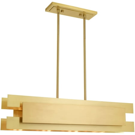 

Island Lighting 4 Light Fixtures With Satin Brass Finish Solid Brass Material Medium 17 400 Watts