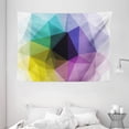 thumbnail image 1 of Modern Tapestry, Fragmented Triangle Color Shades in Gradient Tones Mosaic Style Digital Pattern, Wall Hanging for Bedroom Living Room Dorm Decor, 80W X 60L Inches, Multicolor, by Ambesonne, 1 of 2