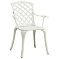 thumbnail image 2 of vidaXL 3 Piece Bistro Set Cast Aluminium White, 2 of 5