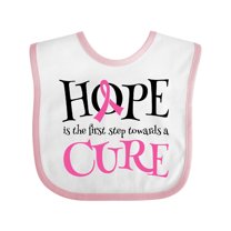 Inktastic Breast Cancer Hope Quote Girls Baby Bib