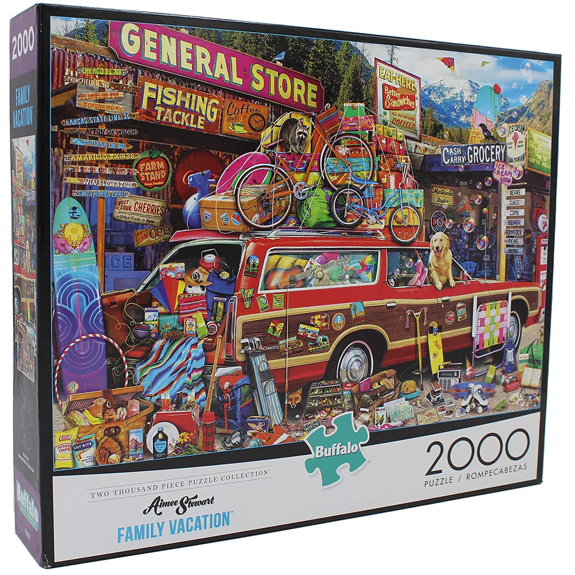 Buffalo Games: Family Vacation Jigsaw Puzzle Mystery Bundle - 3 Full Size Puzzles, Ages 8+