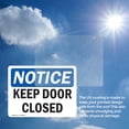 thumbnail image 6 of (2 Pack) Keep Door Closed OSHA Notice Sign 5 Inch X 3.5 Inch Vinyl Label Decal Sticker Weather Resistant, UV Protected for Workplace, Business, and Construction Site, Made in the USA, 6 of 7