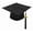 Black, variant on CLERKMANS Graduation Cap with Tassel Includes 2025 Date Drop - 6” Hang Loop - 100% Polyeste, 2025, Maroon, One Size