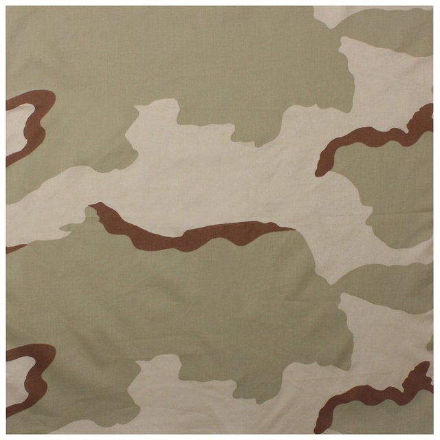 Rothco Classic Camo Bandana 22 x 22 Inches - Tri-Color Desert Camo
