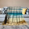 Fenyluxe Expressionism Beach View Ideal Comfy Throw Blanket Lightweight