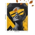 thumbnail image 3 of Yellow Sunglasses Woman Canvas Wall Art，Suitable for Living Room Bedroom Office Apartment Dorm and More., 3 of 8