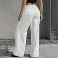 thumbnail image 4 of Tittly Sweatpants Women Lounge Pants Women Women's Casual Pants High Waisted Patchwork Simple Vertical Suit Pants Womens Pants Comfy Pants Women White M, 4 of 7