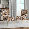 thumbnail image 4 of Designart "Leopard Fur Safari II" Upholstered Mid-Century Accent Chair - Arm Chair, 4 of 5