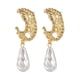 thumbnail image 2 of HomeKingdee Women's Geometric Creative Earrings - Irregular Shaped Alloy Gold Color​ Earrings for Various Occasions, 2 of 5