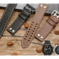 thumbnail image 3 of MAE Genuine Leather Watchband  compatible witch Hamilton Khaki Aviation Field Series Watch Band Bracelte, 3 of 7