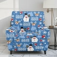 thumbnail image 2 of Kuiaobaty Snowman Reindeer Ho Recliner Couch Cover Comfortable Reclining Sofa Slipcover Christmas Durable Reclining Slipcover Breathable Recliner Chair Cover with Elastic Bottom for Pets, 2 of 8