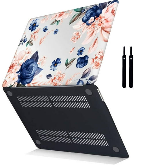Hard Case Cover Compatible with MacBook Air 13.6" m2 with Touch ID Type C Cable Tie Model: A2681 m2 (Flowers 384)