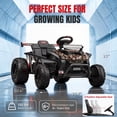 thumbnail image 3 of 36V Ride On Car for Big Kids, Battery Powered Ride on Toy with Bluetooth, Music, Rear Wheel Spring Suspension, Max 9.3 MPH, Kids Electric Vehicle for Boys Girls, 3 of 8