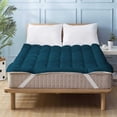 thumbnail image 2 of 1000 GSM Mattress Topper Queen Size,Mattress Pad (8-22" Depth) Fits All Sizes,- Microfiber Pad Cover, Mattress Pads, Extra Thick Cooling Queen Size Bed Mattress Topper 60"x80" Inches Teal, 2 of 8