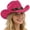 Z20-Hot Pink, variant on Vented Straw Cowboy Hat for Women Men Cattleman Crease Wide Brim Breathable Lightweight Western Cowgirl Hat Summer Beach