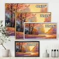 thumbnail image 4 of Designart 'The Autumn Forest Orange Leaves Landscape With Path' Lake House Framed Canvas Wall Art Print, 4 of 5