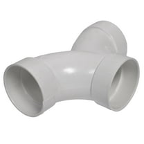 Vaculine Central Vacuum Cleaner White 2 Inch PVC Elbow 3-Way Fitting