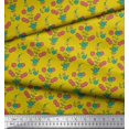 thumbnail image 2 of Soimoi Rayon Fabric Leaves & Floral Printed Fabric 1 Yard 56 Inch Wide, 2 of 3