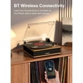 thumbnail image 4 of Tocadiscos RetroAudio Bluetooth de 3 velocidades en nogal, 4 of 7