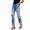 A, variant on Vedolay Womens Summer Pants High Waisted Stretchy Denim Pants Ripped Raw Hem Jeans A,L
