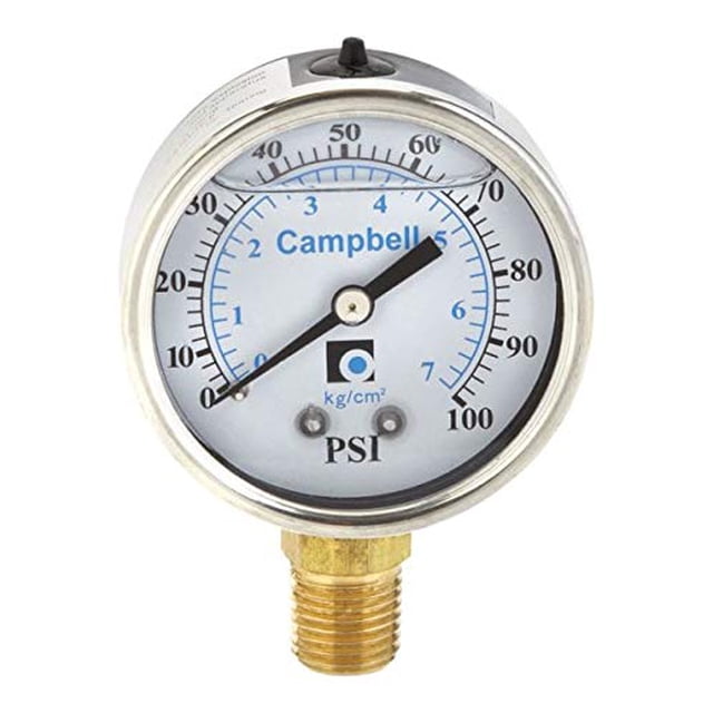 Manómetro Campbell 1/4" x 7.6 cm L