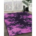 thumbnail image 3 of Ahgly Company Machine Washable Indoor Square Transitional Dark Orchid Purple Area Rugs, 5' Square, 3 of 7