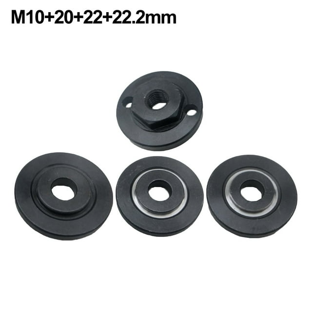 MYG 2PCS Hexagon M10 Angle Grinder Outer Flange Nut Set With 20 22 22.2mm Metal Pressure Plate For Model 100 Angle Grinder