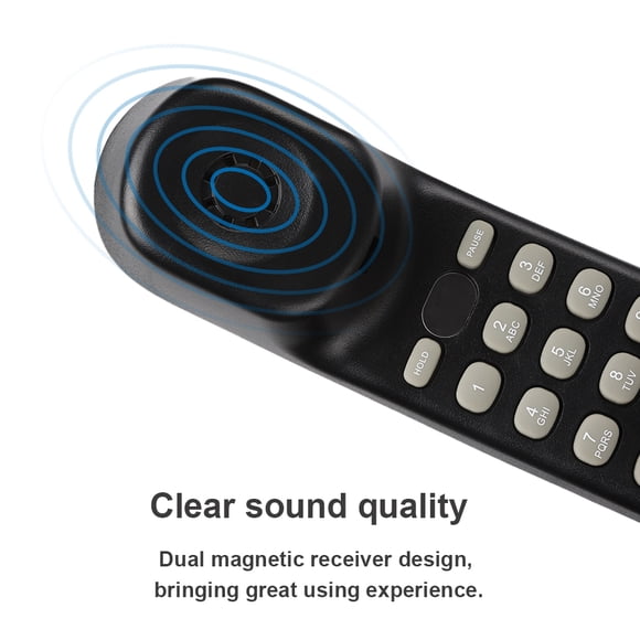 Telephone, Wall Mount Curve Design Dual Receiver Landline Phone For Home And Office