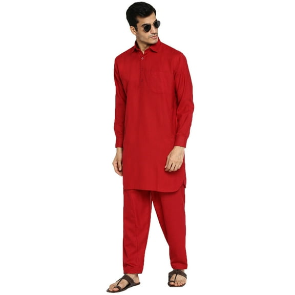 Indian Pakistani Bollywood Dress Cotton Pathani Kurta Salwar…