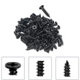 thumbnail image 3 of Supports Droits Noirs 304 Acier Inoxydable Plaques Plates avec Vis 36 Pcs, 3 of 9