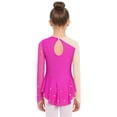 thumbnail image 2 of Choomomo Kids Girls Ice Figure Skating Dress Ballet Dance Skirted Leotard Dress Rhinestones Competition Outfit Hot Pink 14, 2 of 5