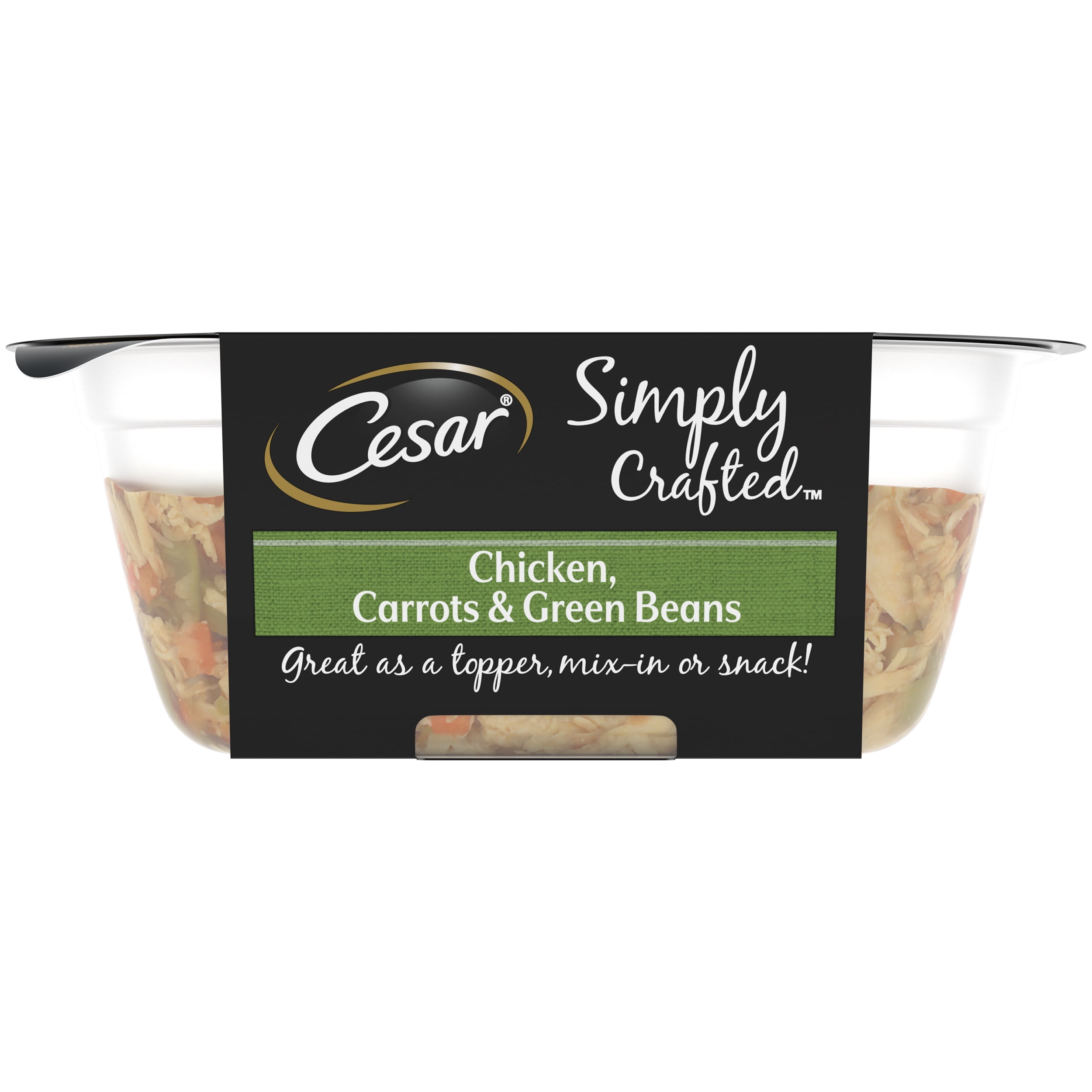 CESAR Simply Crafted Chicken & VegetableGrain-Free Wet Dog Food for Adult Dog, 1.3 oz. Tray